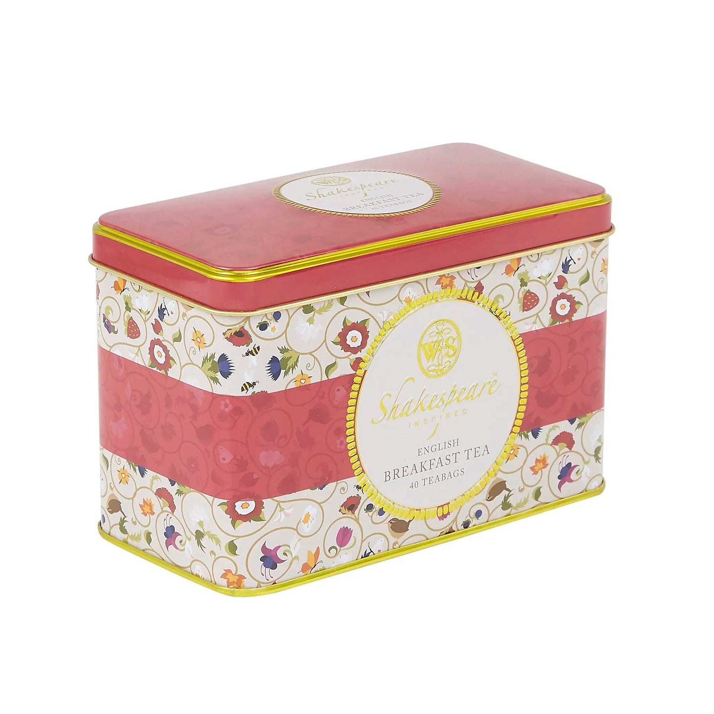 Shakespeare Birthplace Trust Tea Caddy With 40 Breakfast Teabags Tea Tins New English Teas 