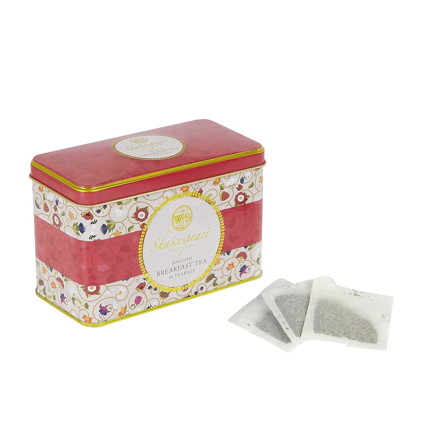 Shakespeare Birthplace Trust Tea Caddy With 40 Breakfast Teabags Tea Tins New English Teas 