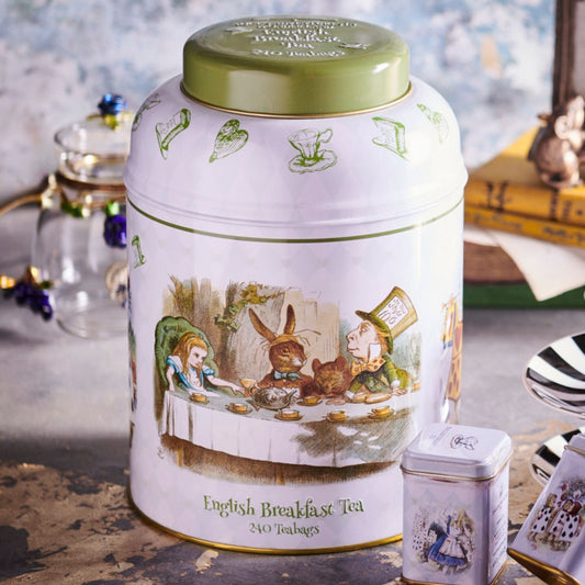 Alice In Wonderland 240 Teabag Tea Caddy - Classic - New English Teas