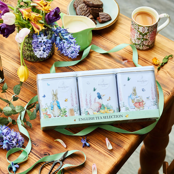  Peter Rabbit Tea Time 3点 2箱 Beatrix Potter Triple Tea Tin Gift Pack - Classic - New English Teas