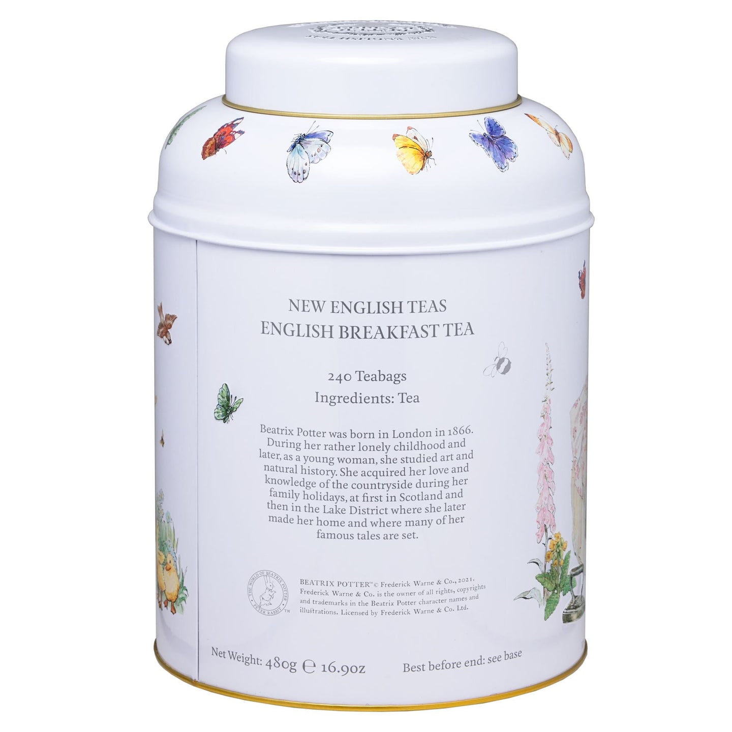 Beatrix Potter 240 Teabag Tea Caddy - Classic - New English Teas