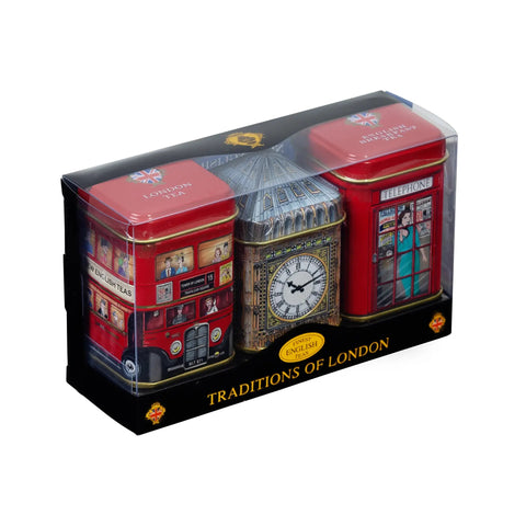 Best Of British Icons 3-Piece Tea Tin Mini Gift Set Gift Packs New English Teas 