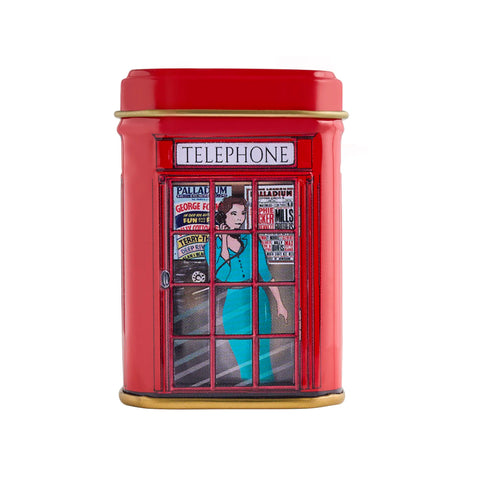 English Telephone Box Mini Tea Tin Tea Tins New English Teas 