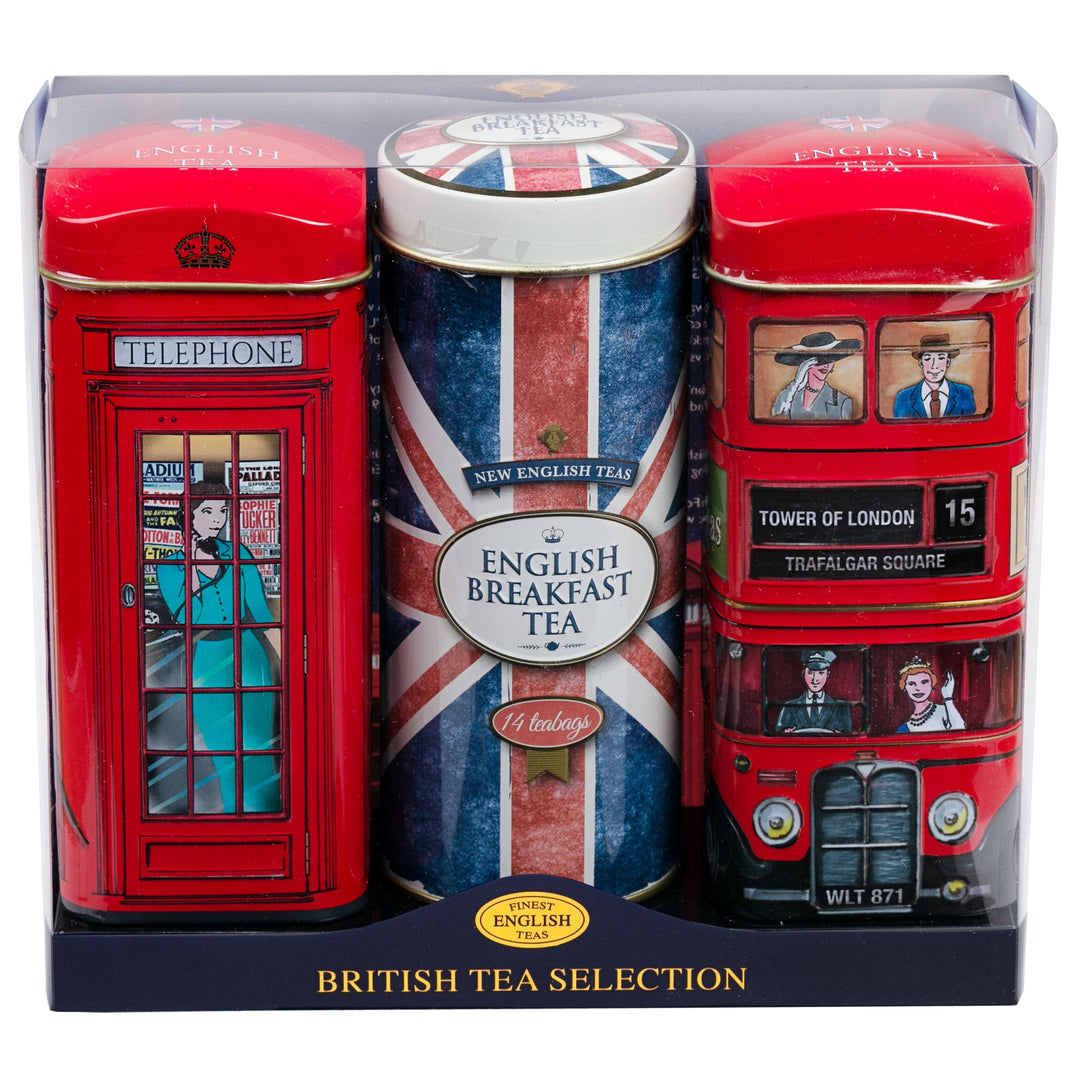 Best Of British Tall Tin Gift Set - British Tea Selection - New English Teas