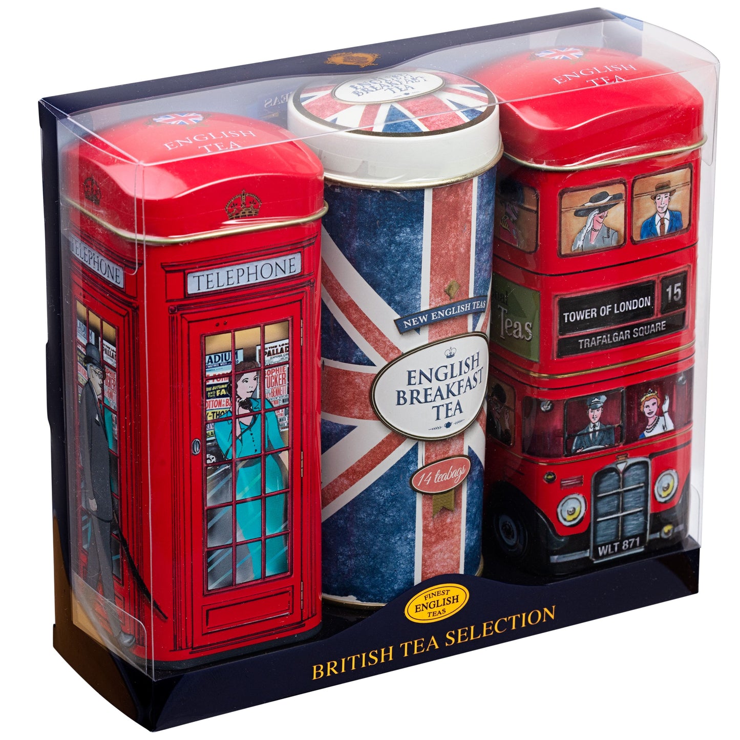 Best Of British Tall Tin Gift Set - British Tea Selection - New English Teas