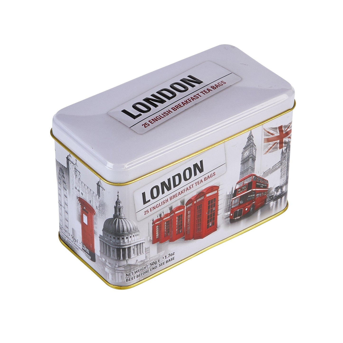 Love London 25 Teabag Tin - Black & White - New English Teas