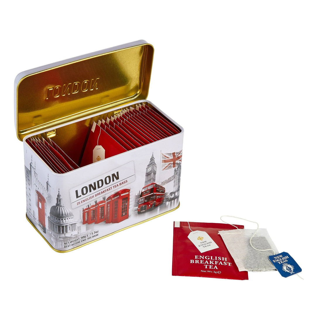 Love London 25 Teabag Tin - Black & White - New English Teas