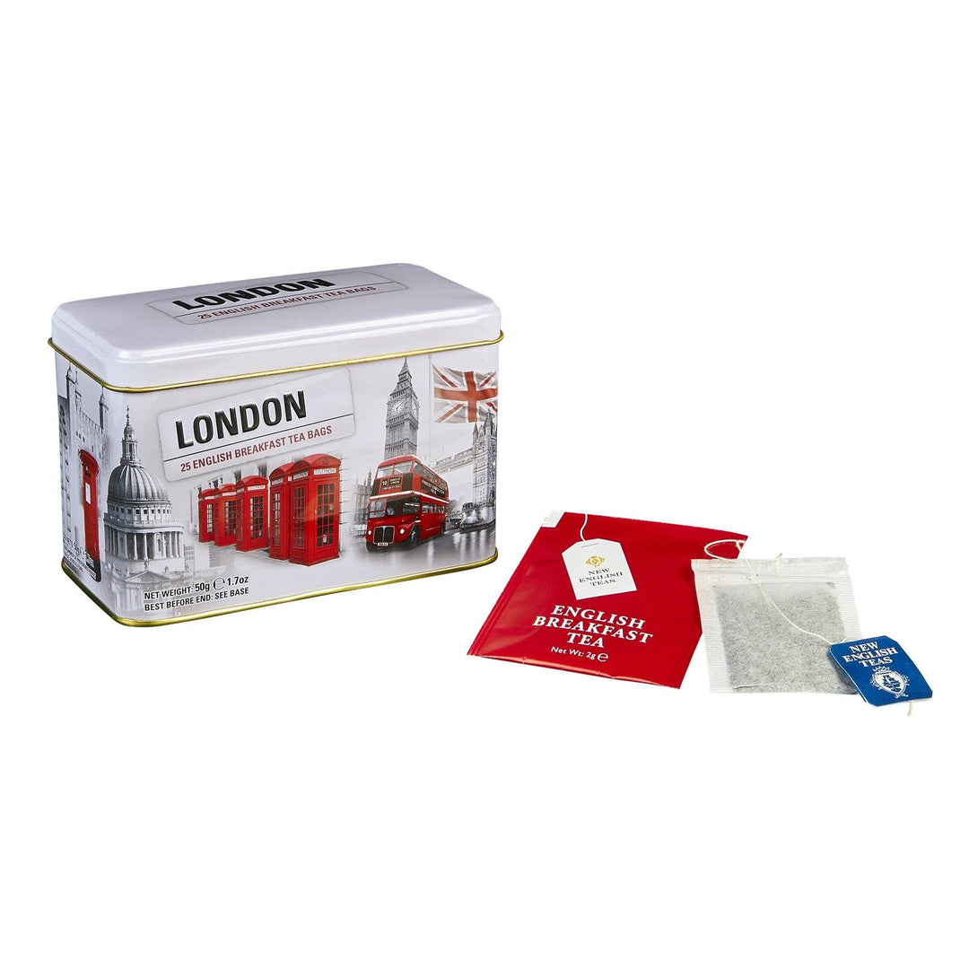 Love London 25 Teabag Tin - Black & White - New English Teas