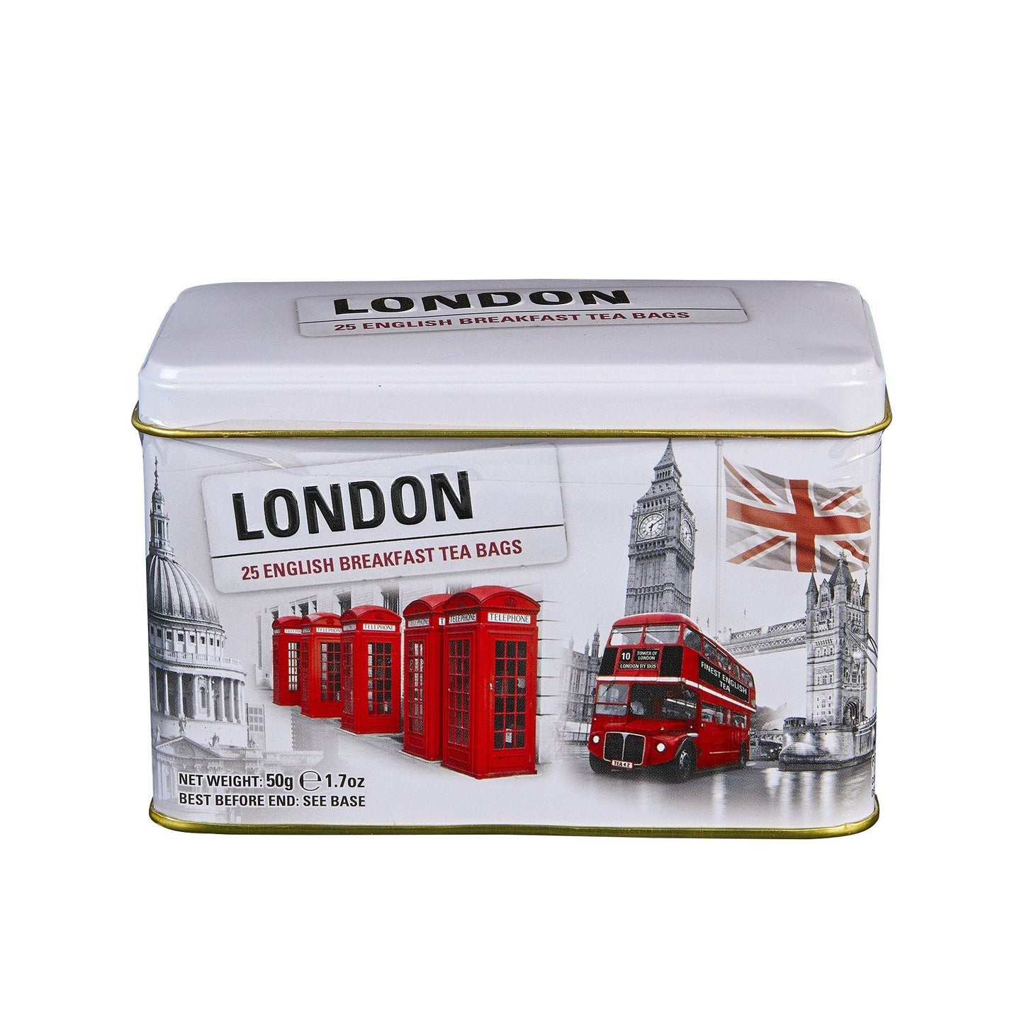 Love London 25 Teabag Tin - Black & White - New English Teas