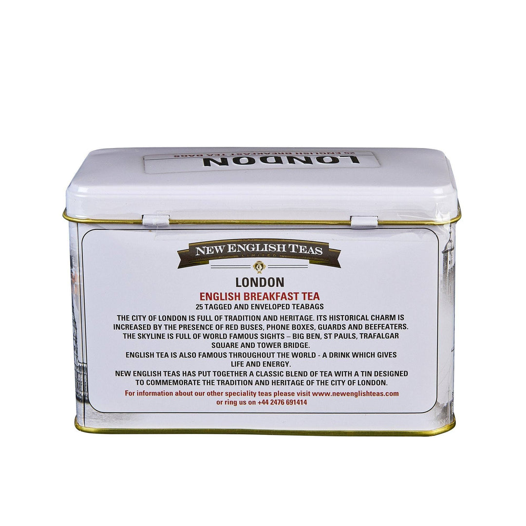 Love London 25 Teabag Tin - Black & White - New English Teas