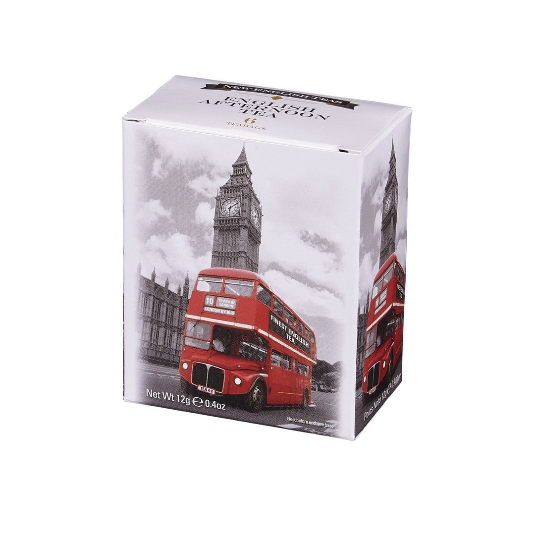 Love London 6 Teabag Box - Black & White Bus - New English Teas