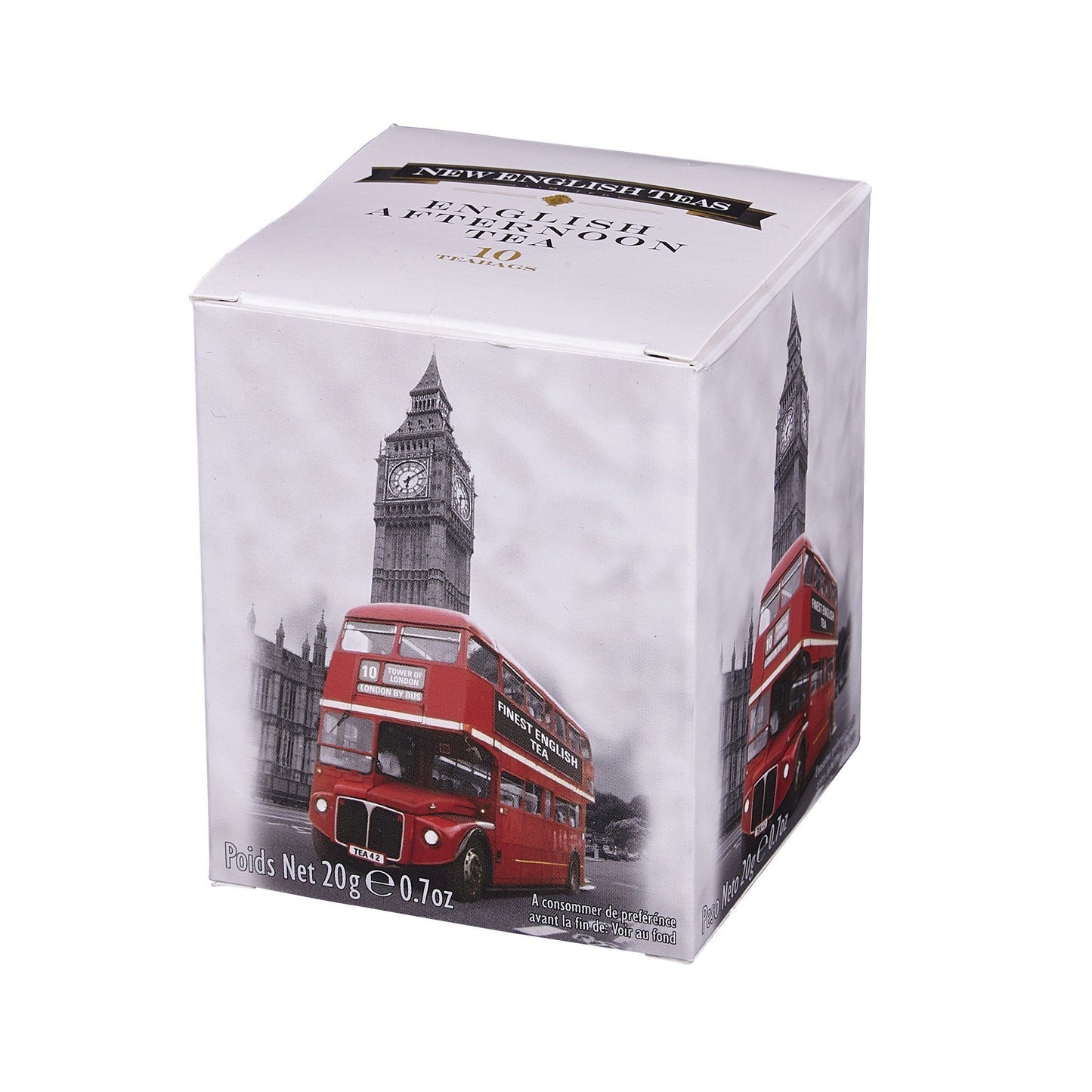 Love London 10 Teabag Box - Black & White Bus - New English Teas