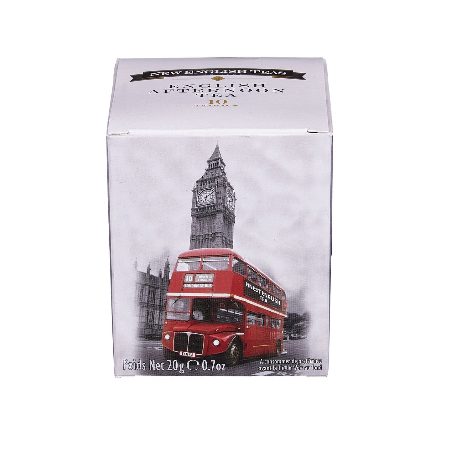 Love London 10 Teabag Box - Black & White Bus - New English Teas