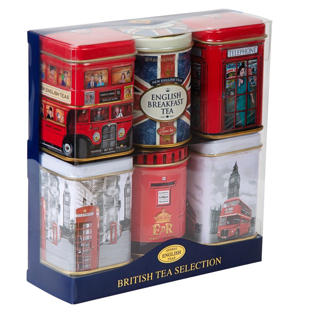 English Sights Triple Tea Tin Gift Pack - English Tea Selection - New English Teas