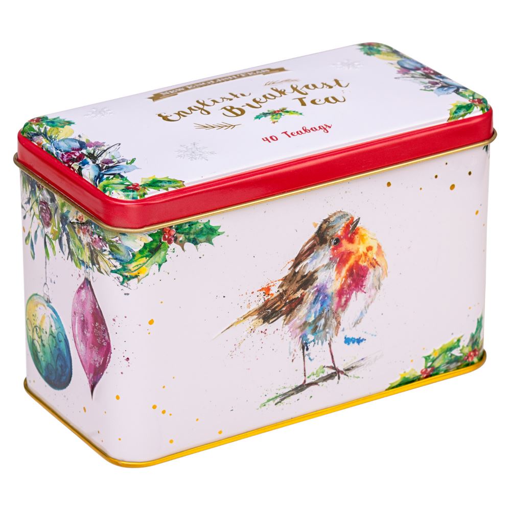 Nicola Rowles Classic Tea Tin - Robin - New English Teas