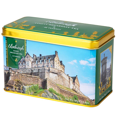 The Cities Collection Classic Tea Tin - Edinburgh Castle - New English Teas