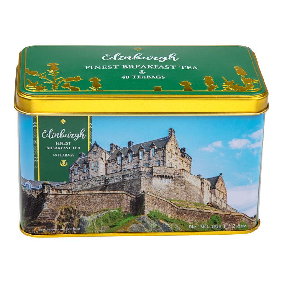 The Cities Collection Classic Tea Tin - Edinburgh Castle - New English Teas