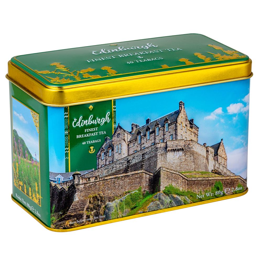 The Cities Collection Classic Tea Tin - Edinburgh Castle - New English Teas