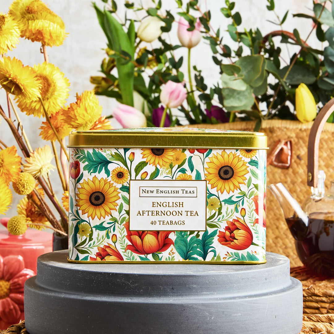 Embroidery Collection Classic Tea Tin - Sunflowers - New English Teas