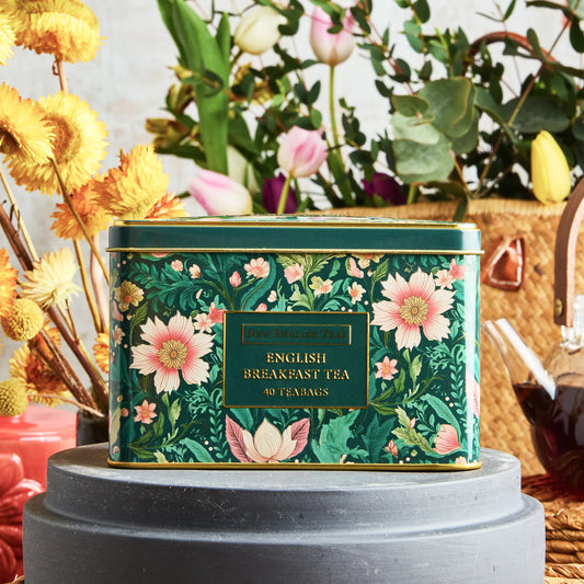 Embroidery Collection - Victorian Garden Tea Tin by New English Teas