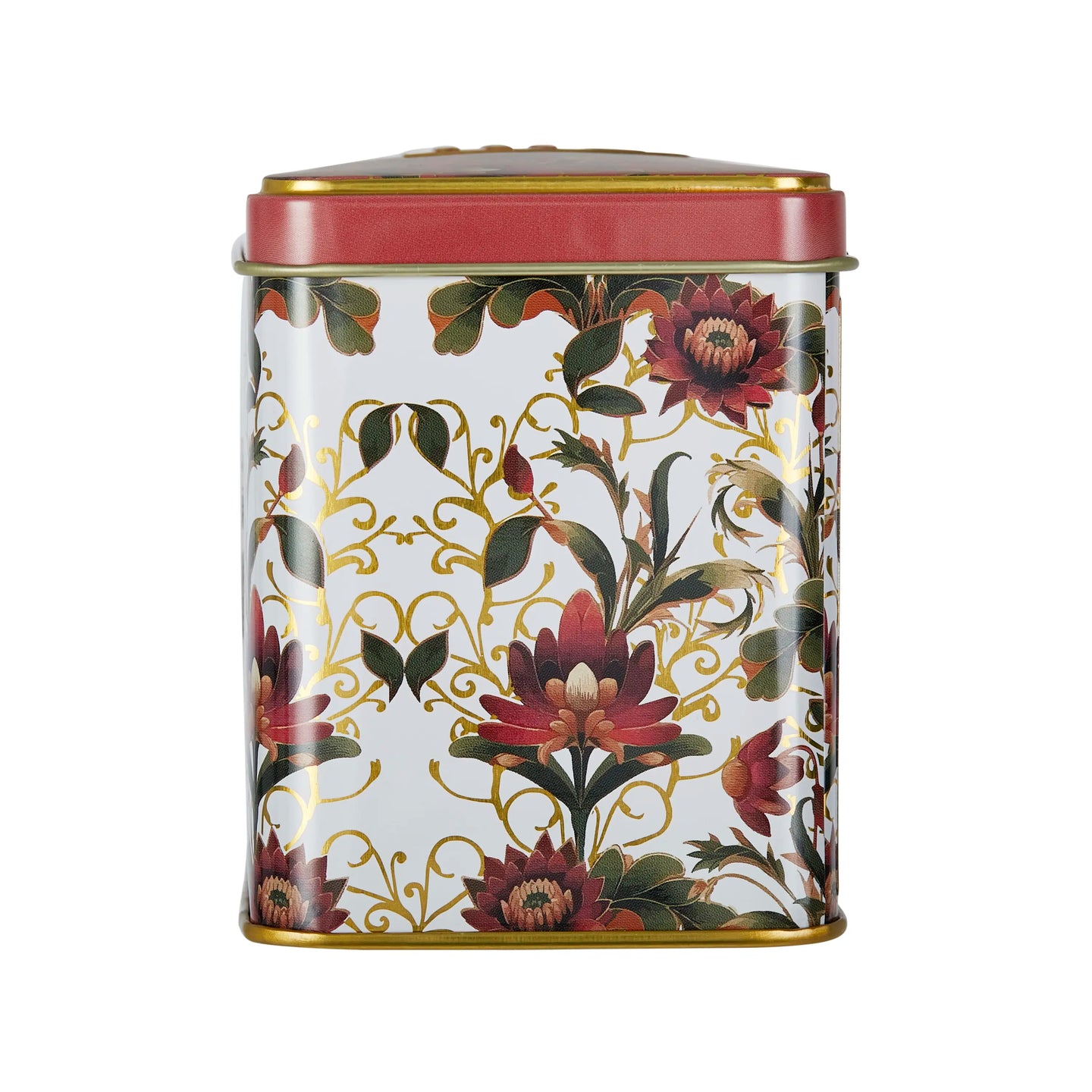 Embroidery Lotus Flower Classic Tea Tin