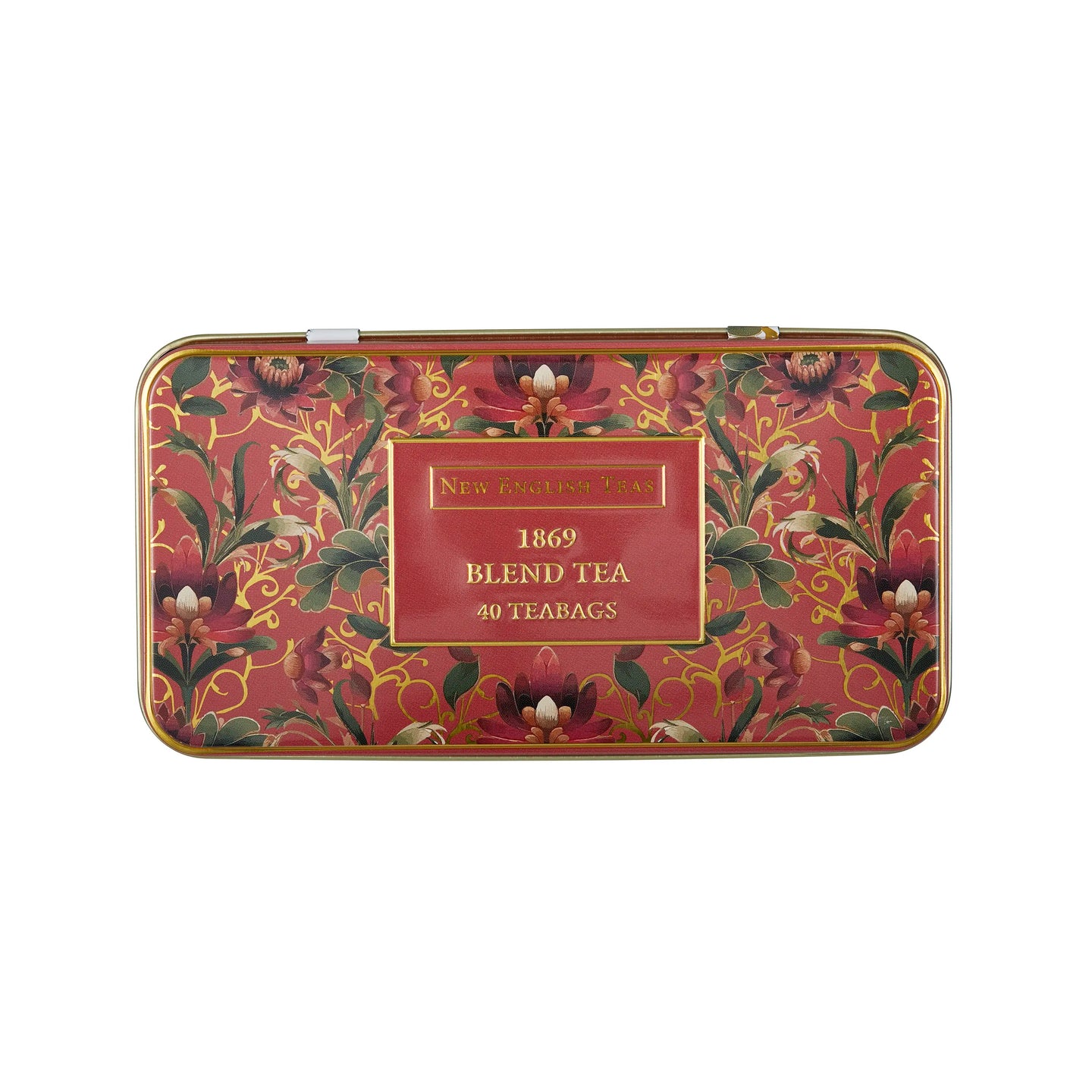 Embroidery Lotus Flower Classic Tea Tin