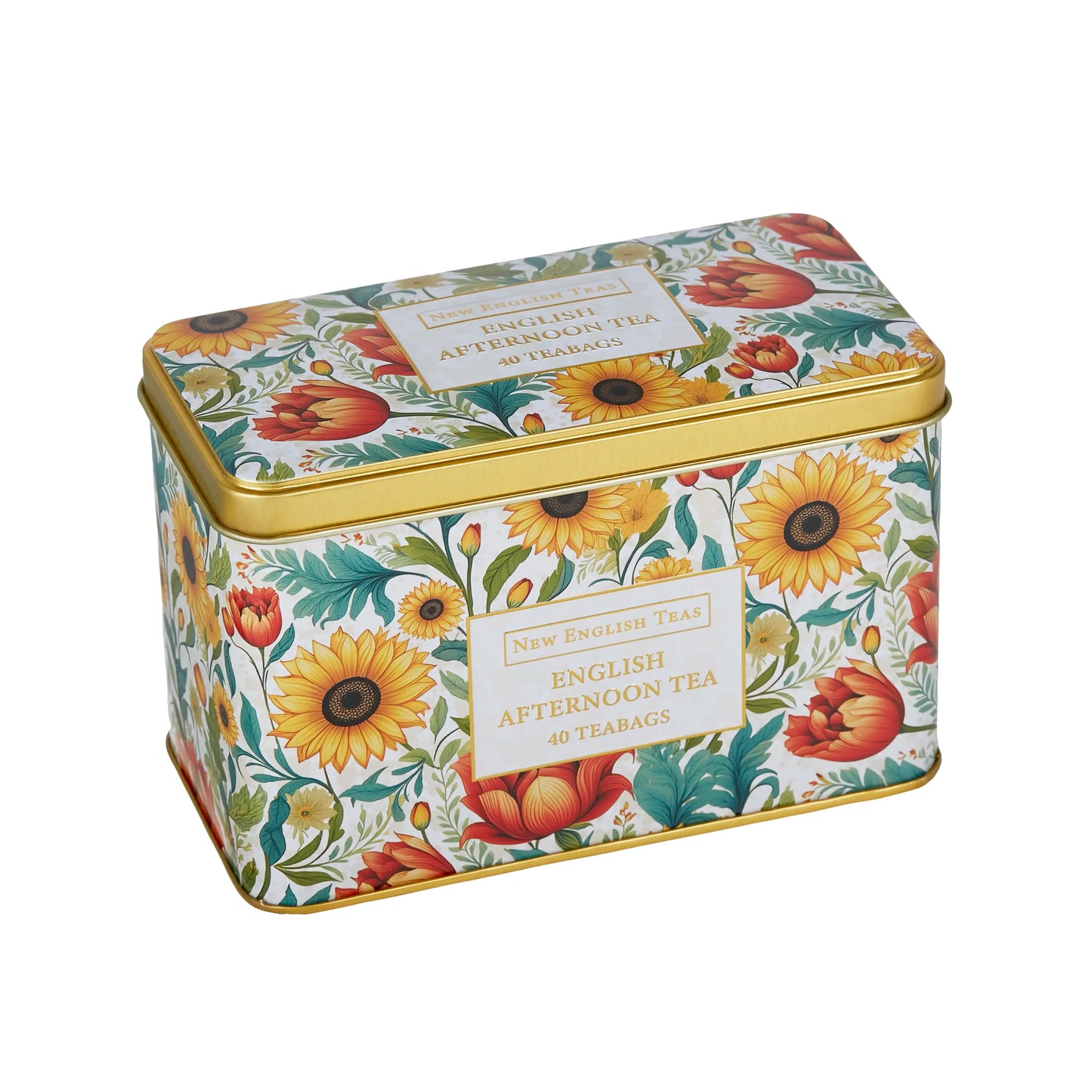 Embroidery Sunflower Classic Tea Tin