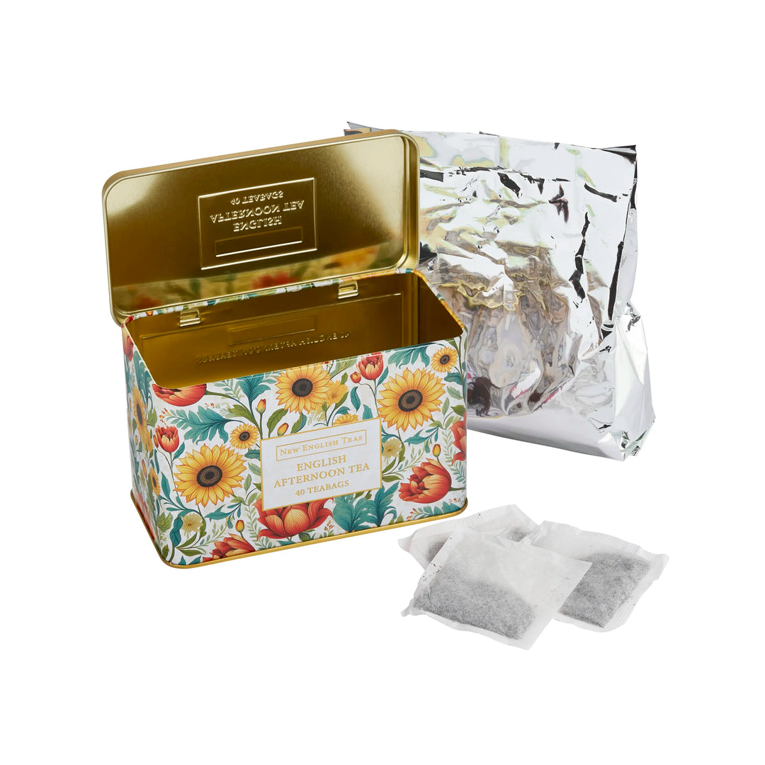 Embroidery Collection Classic Tea Tin - Sunflowers - New English Teas