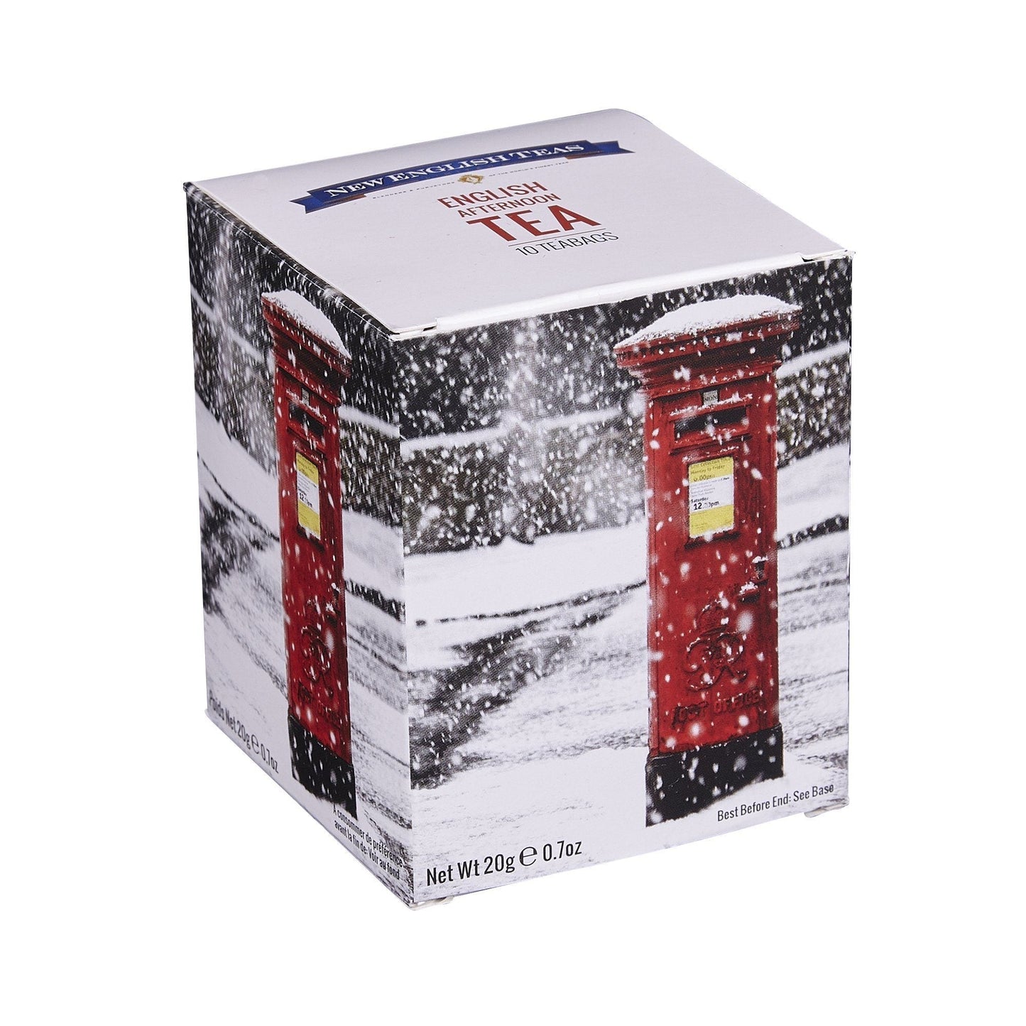 Love London 10 Teabag Box - Winter Snow Post Box - New English Teas