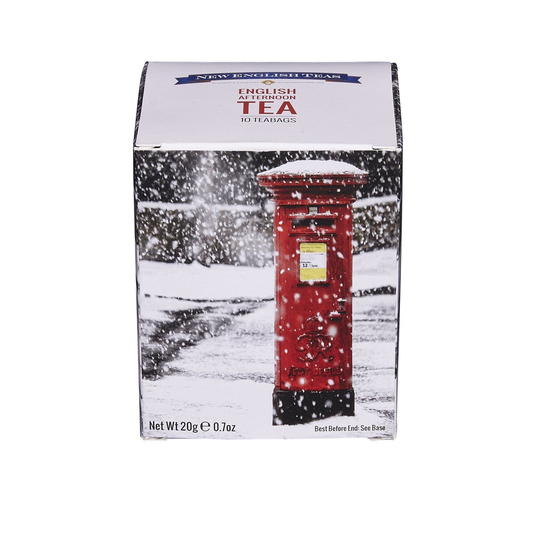 Love London 10 Teabag Box - Winter Snow Post Box - New English Teas