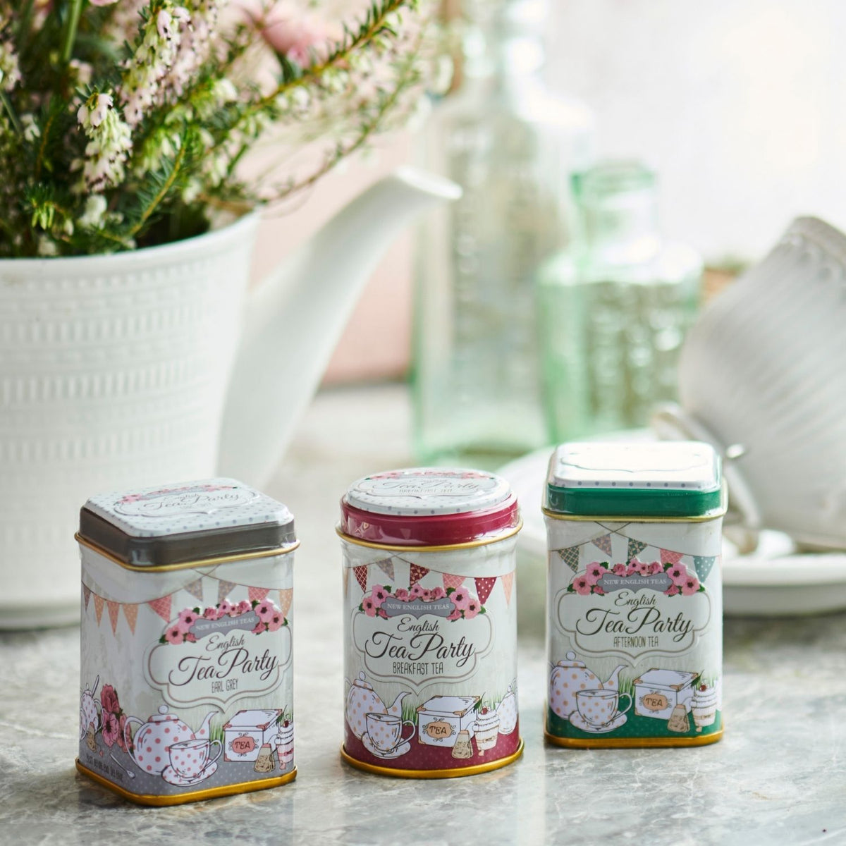 Tea Party Mini Tea Tin Set