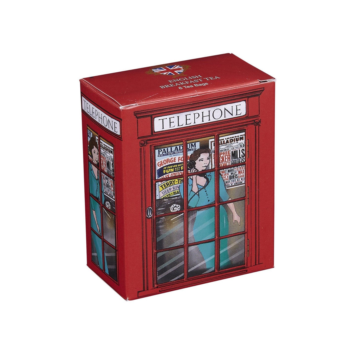 Best Of British 6 Teabag Box - Telephone Box - New English Teas