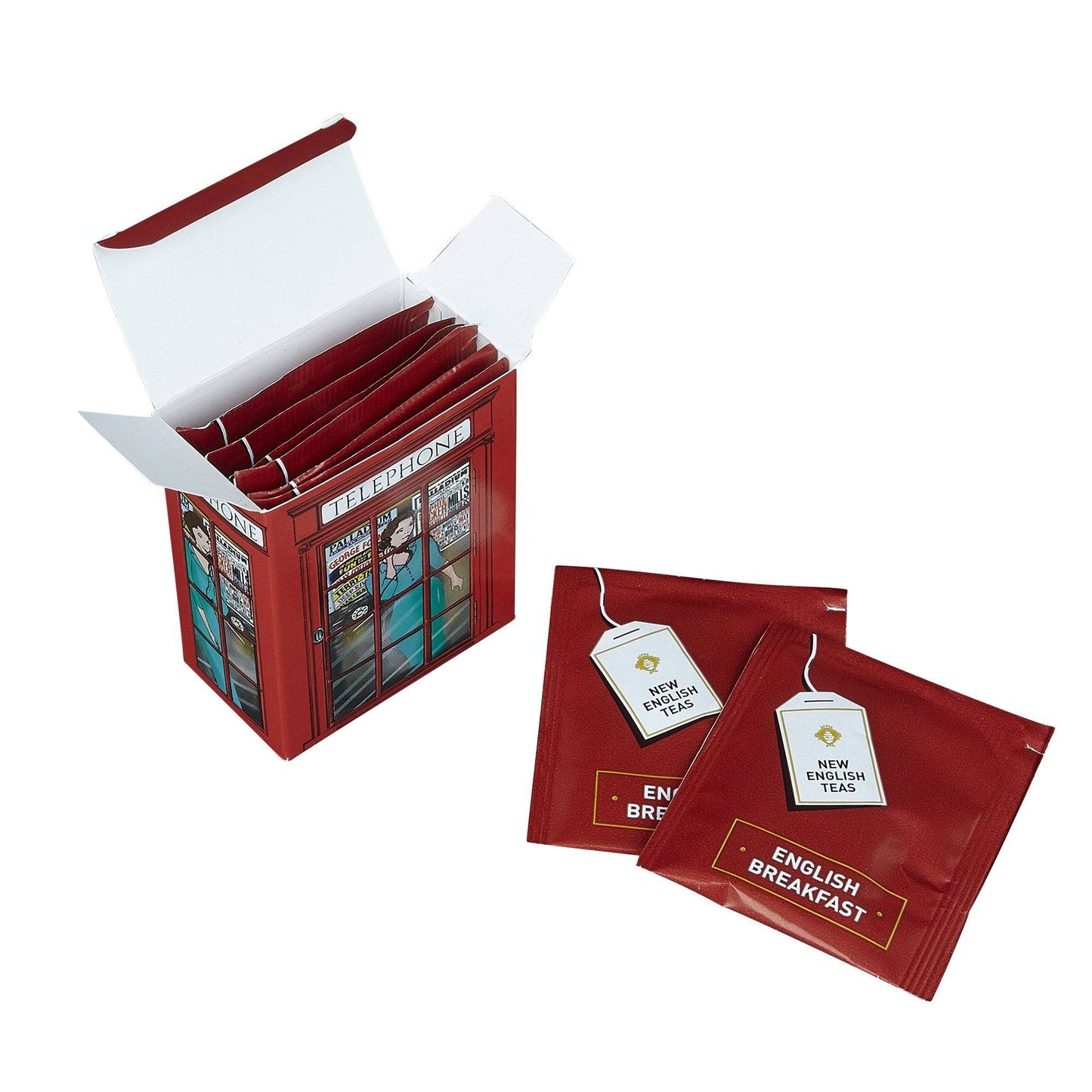 Best Of British 6 Teabag Box - Telephone Box - New English Teas