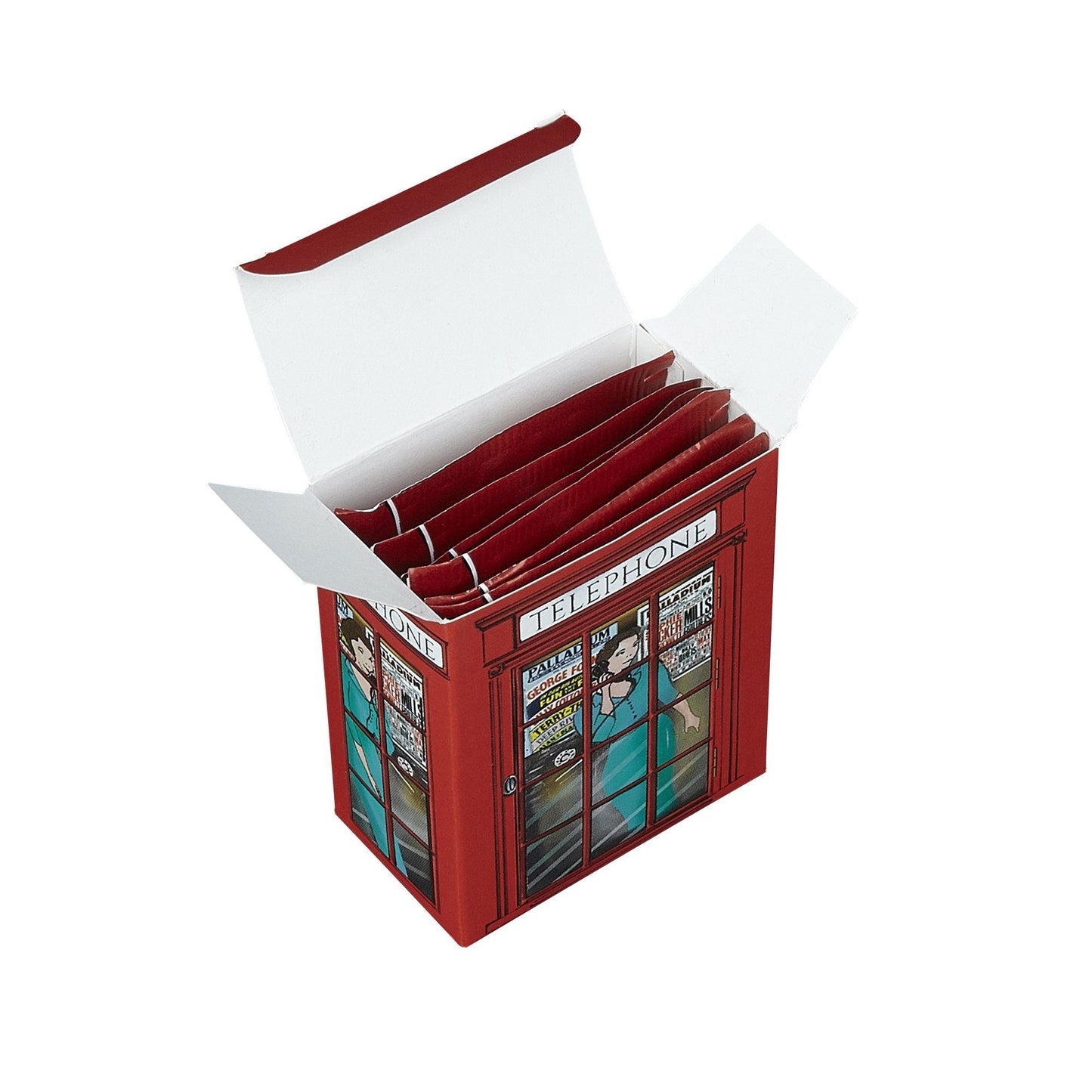 Best Of British 6 Teabag Box - Telephone Box - New English Teas