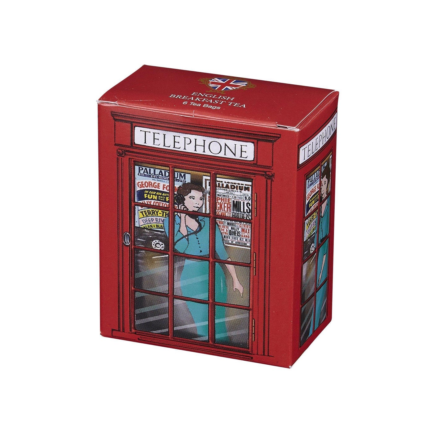 Best Of British 6 Teabag Box - Telephone Box - New English Teas