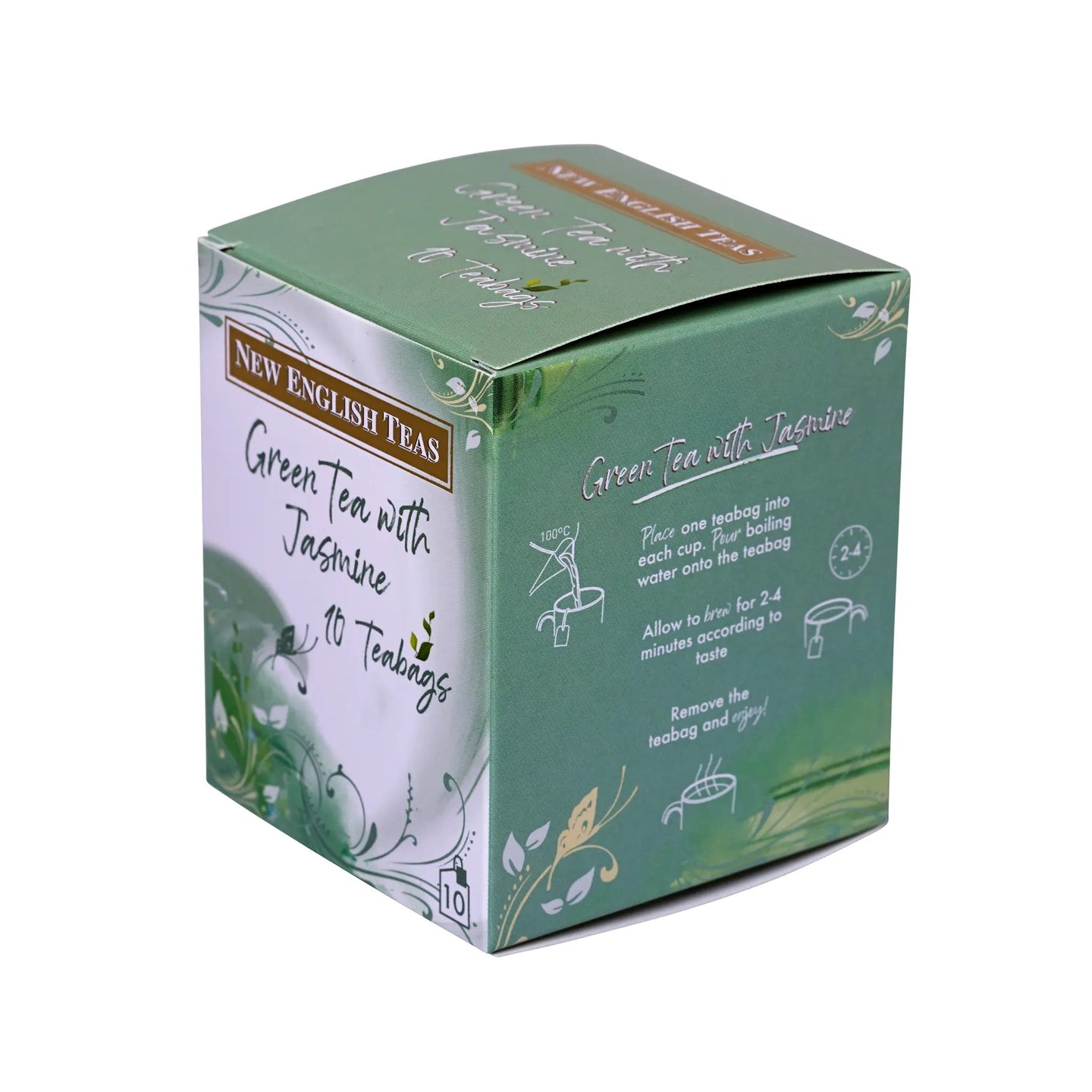 Green Tea With Jasmine 10 Individually Wrapped Teabags Tea Boxes New English Teas 