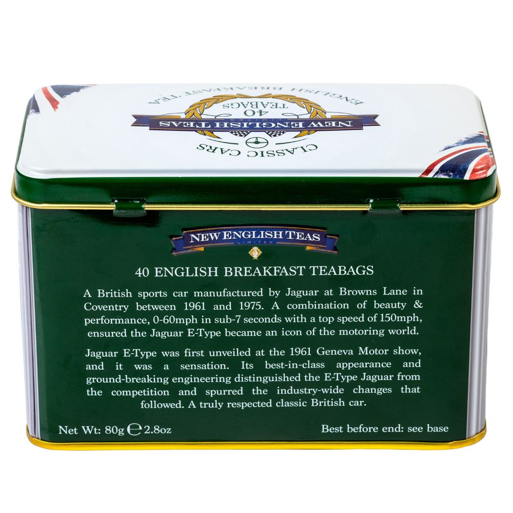 Jaguar E-Type Classic Tea Tin - New English Teas