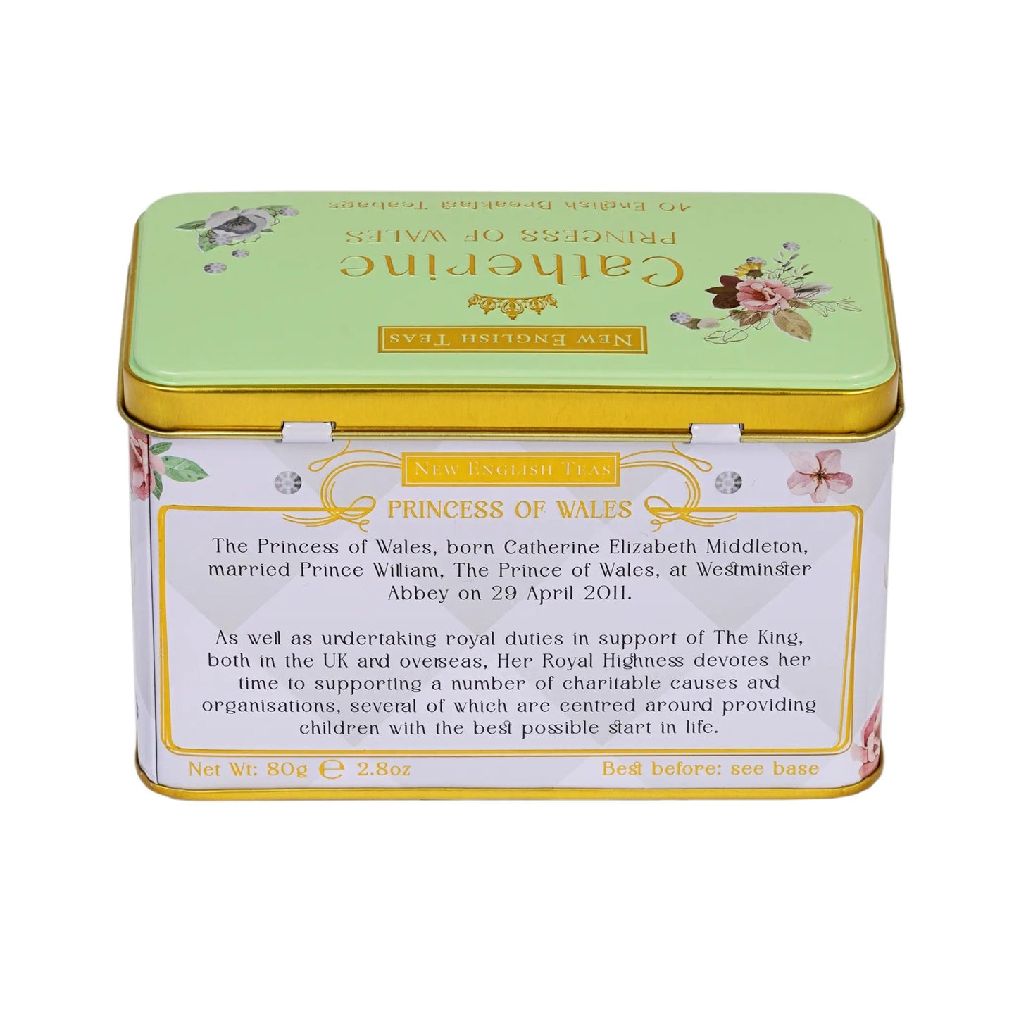 Catherine Princess of Wales Tea Tin Tea Tins New English Teas 