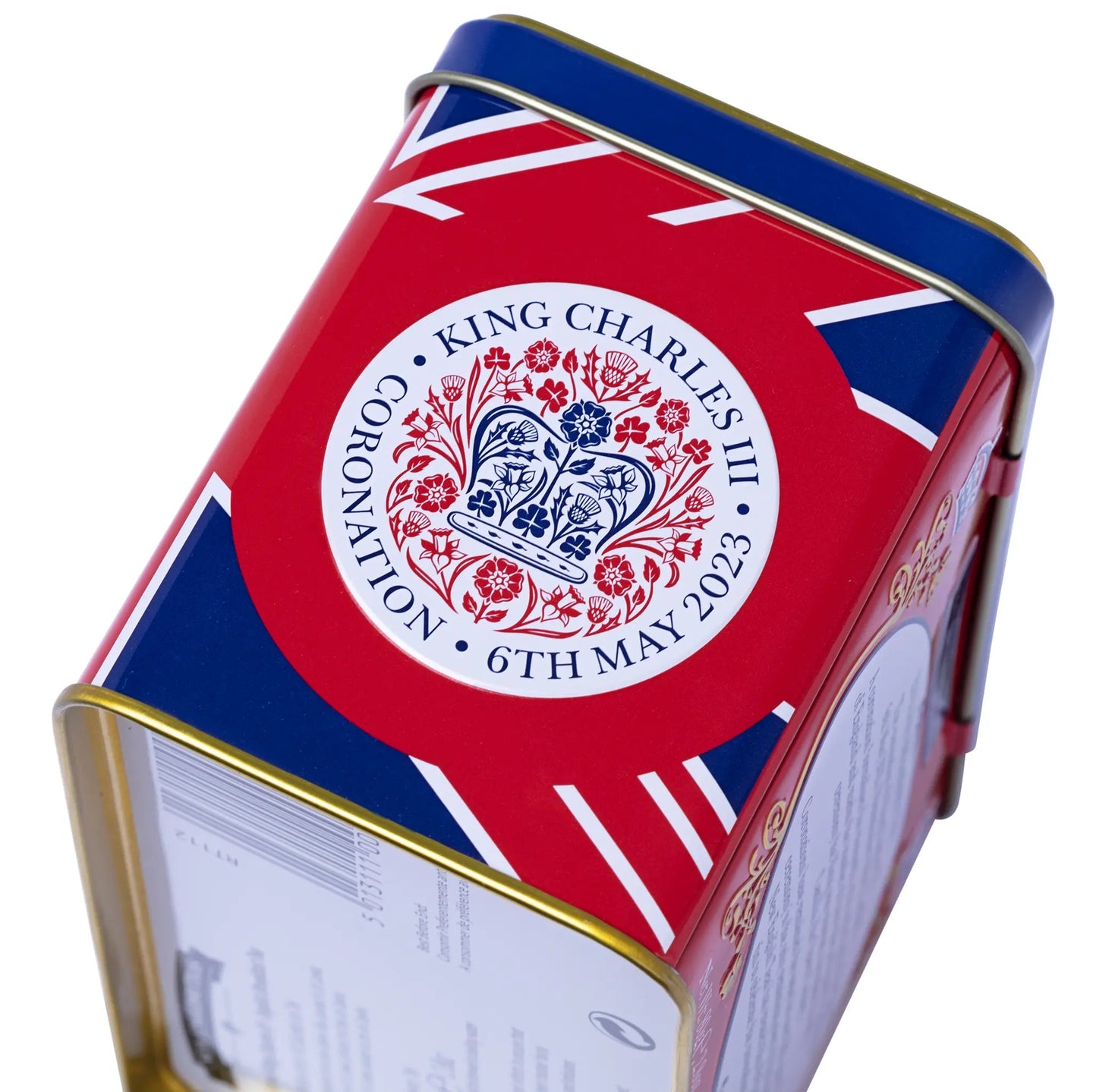 King Charles III Coronation Tea Tin with 40 English Breakfast Teabags Tea Tins New English Teas 