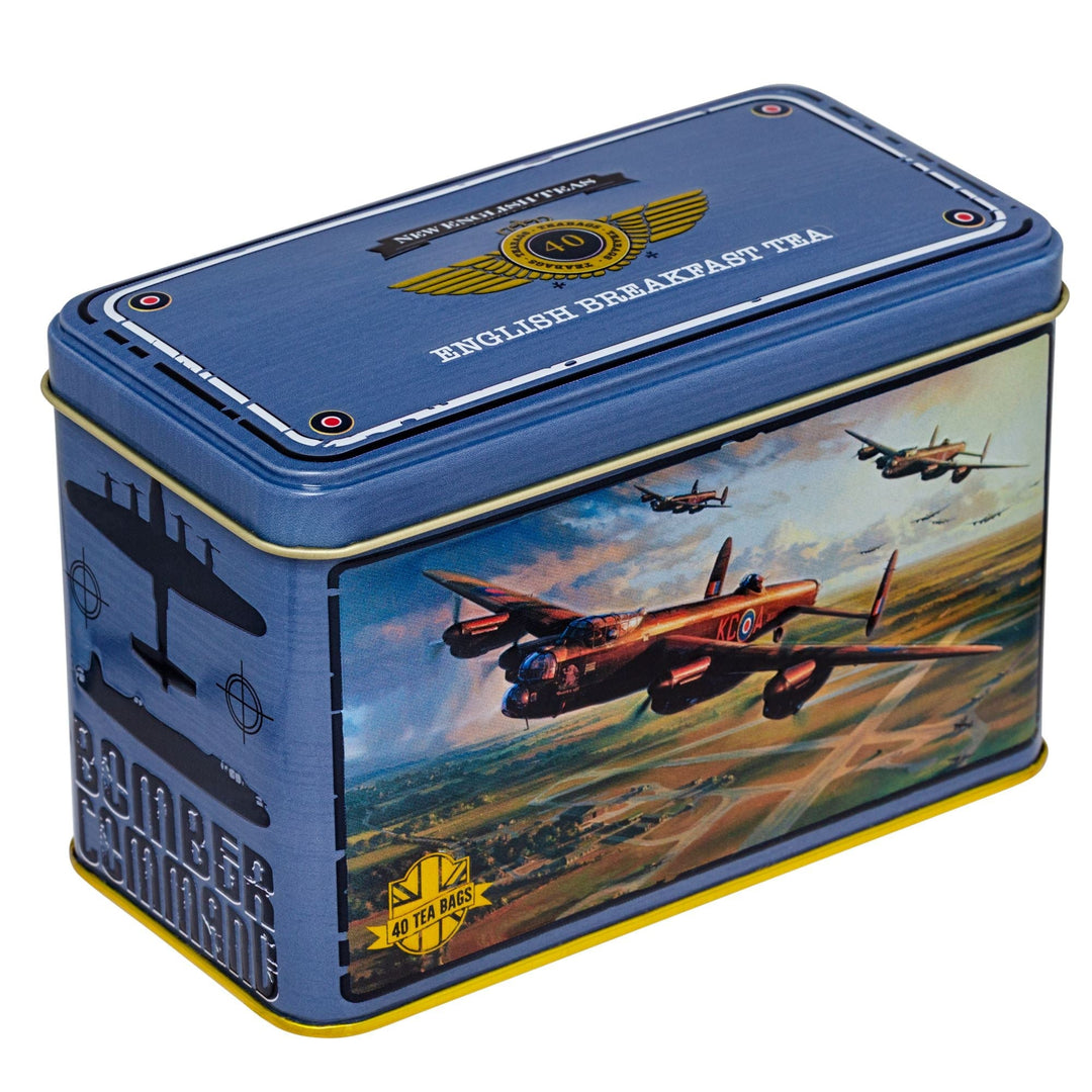 War Time Memories Classic Tea Tin - Lancaster Bomber - New English Teas