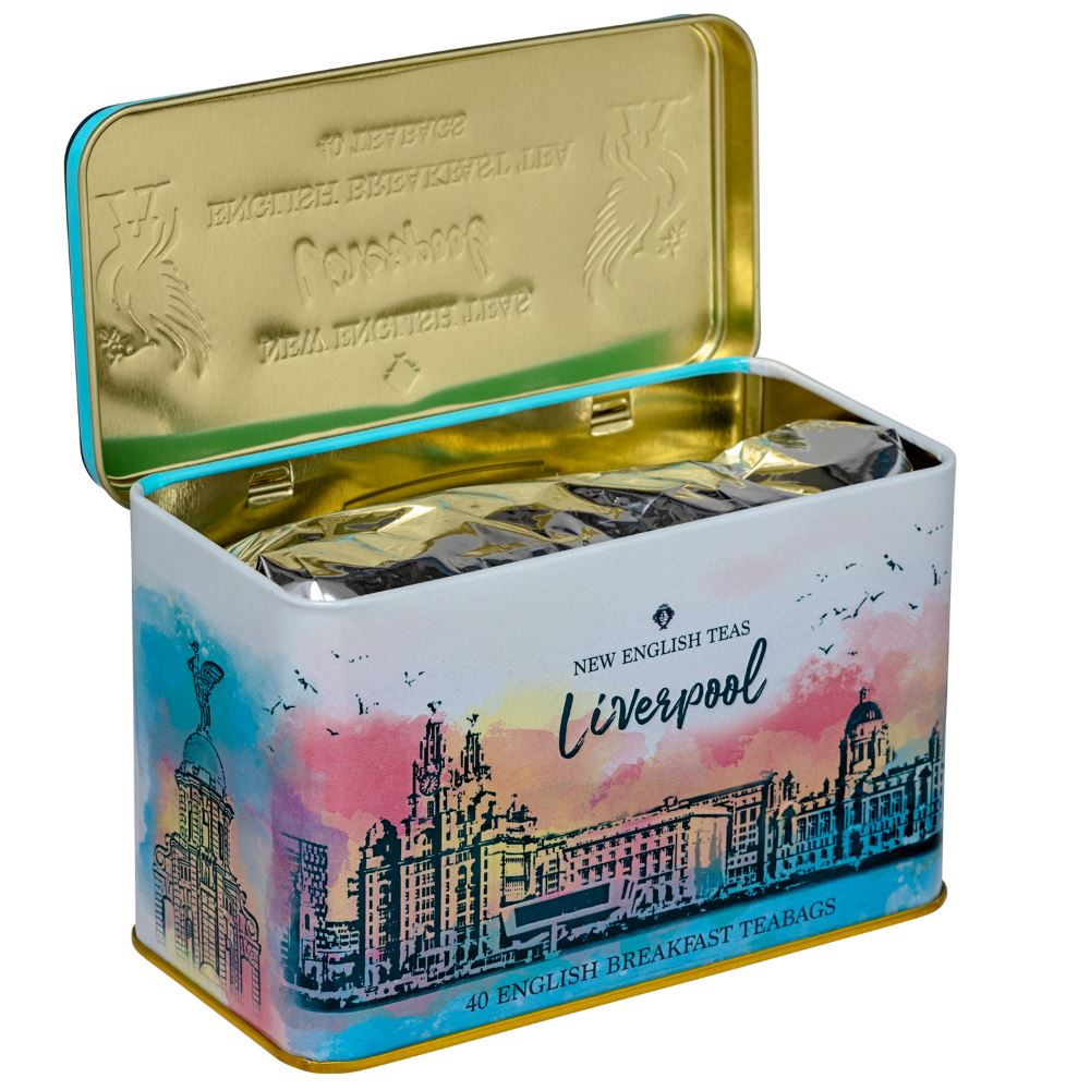 The Cities Collection Classic Tea Tin - Liverpool Waterfront - New English Teas