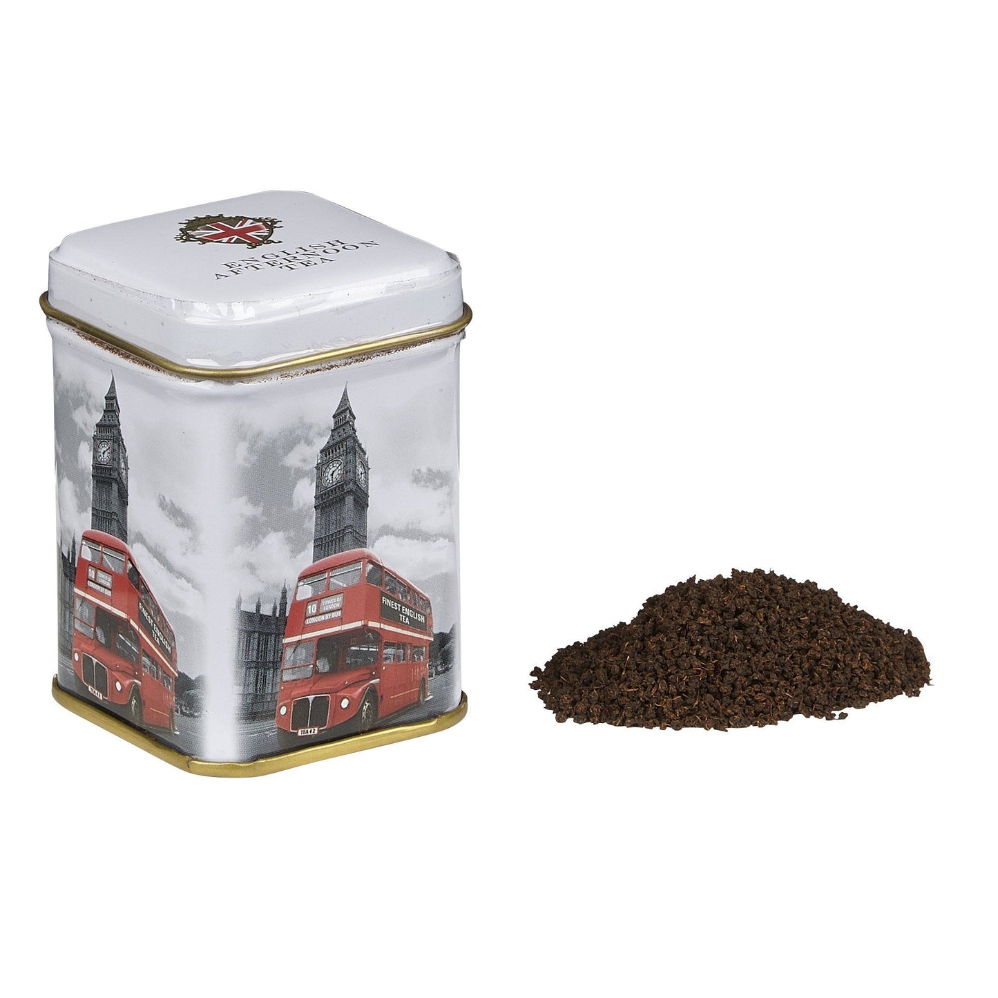 Best Of British Mini Tea Tin - Black & White Bus - New English Teas