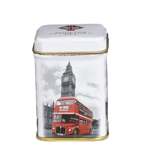 Best Of British Mini Tea Tin - Black & White Bus - New English Teas