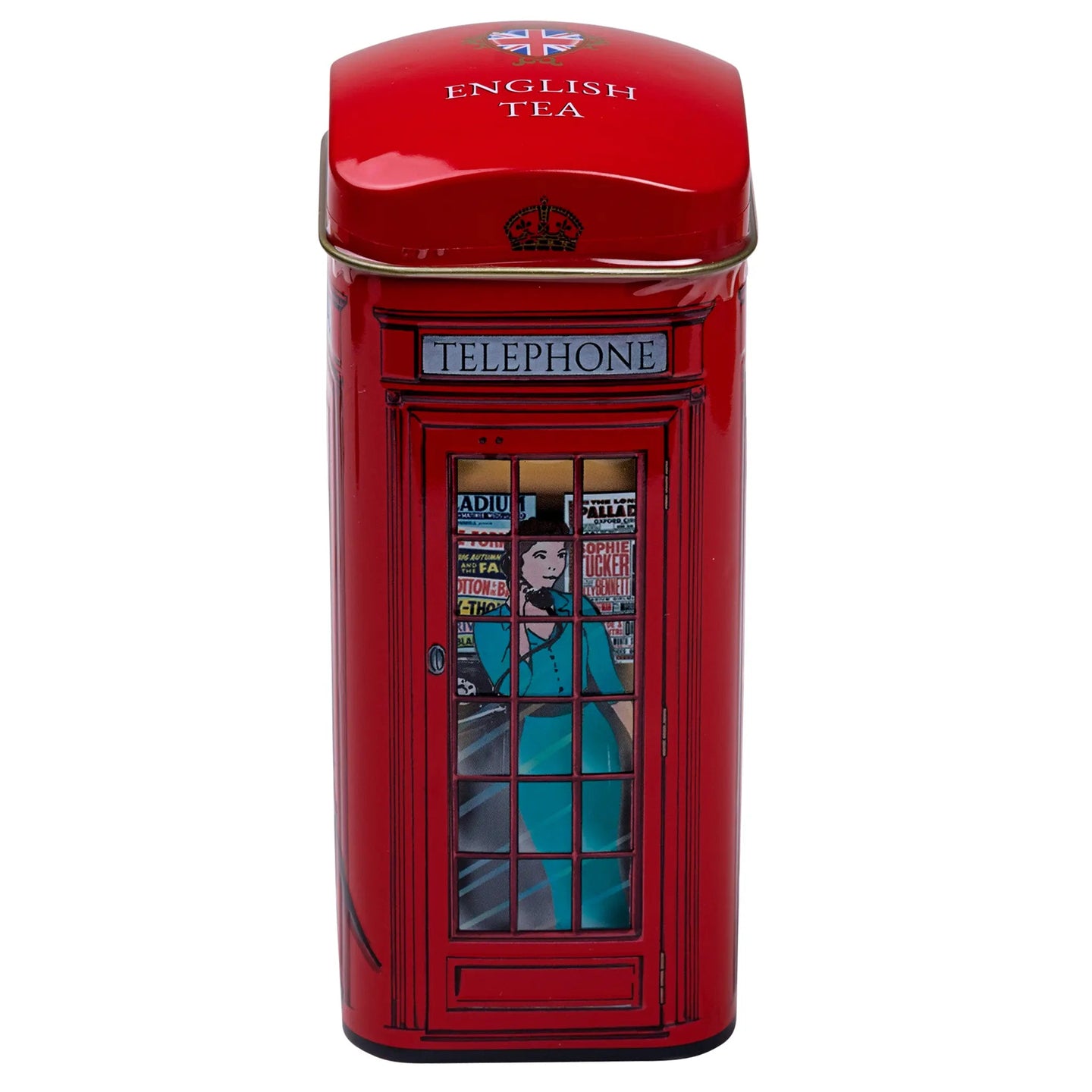 English Telephone Box Mini Tea Tin With 14 Individually Wrapped English Teabags Tea Tins New English Teas 