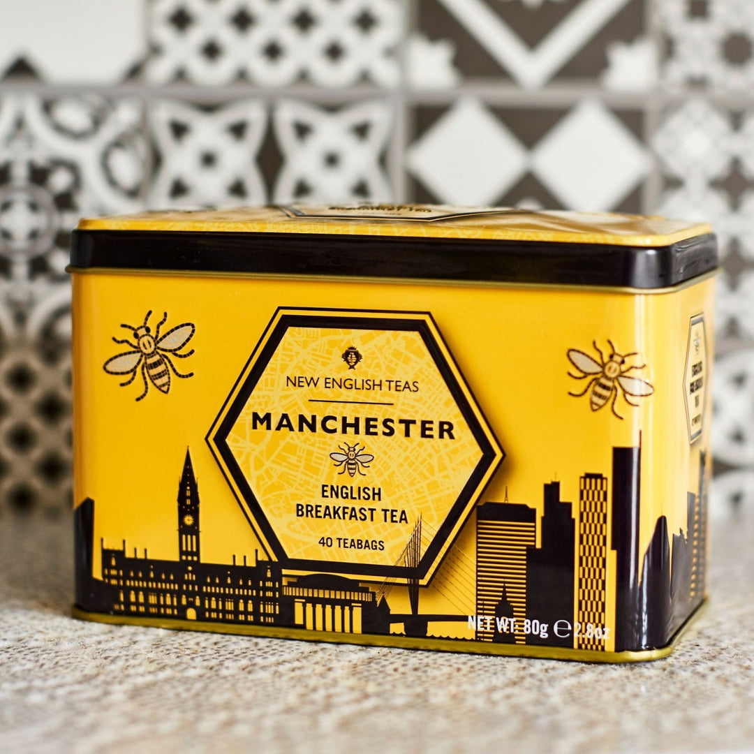 The Cities Collection Classic Tea Tin - Manchester Skyline - New English Teas