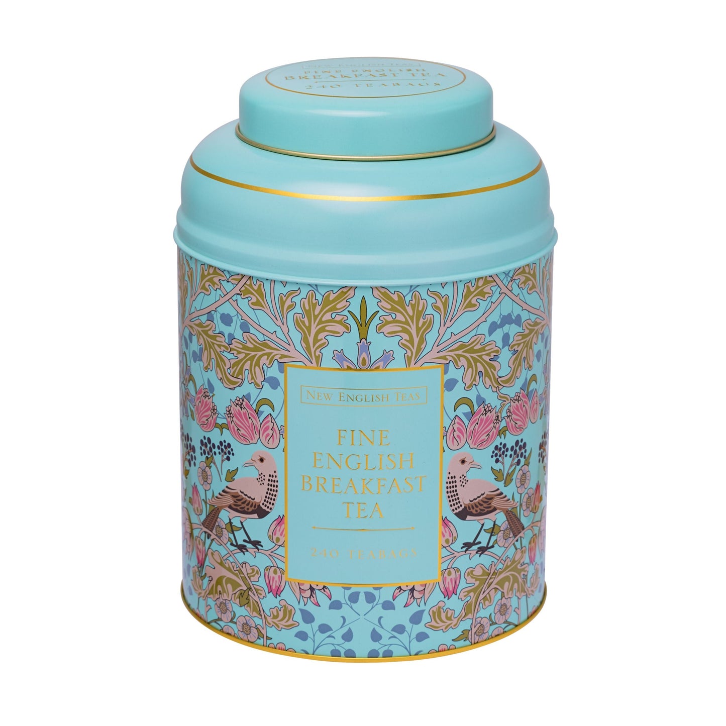 Song Thrush 240 Teabag Tea Caddy - Mint Green - New English Teas