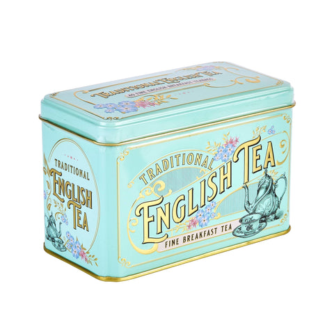 Vintage Victorian Classic Tea Tin - Mint Green - New English Teas