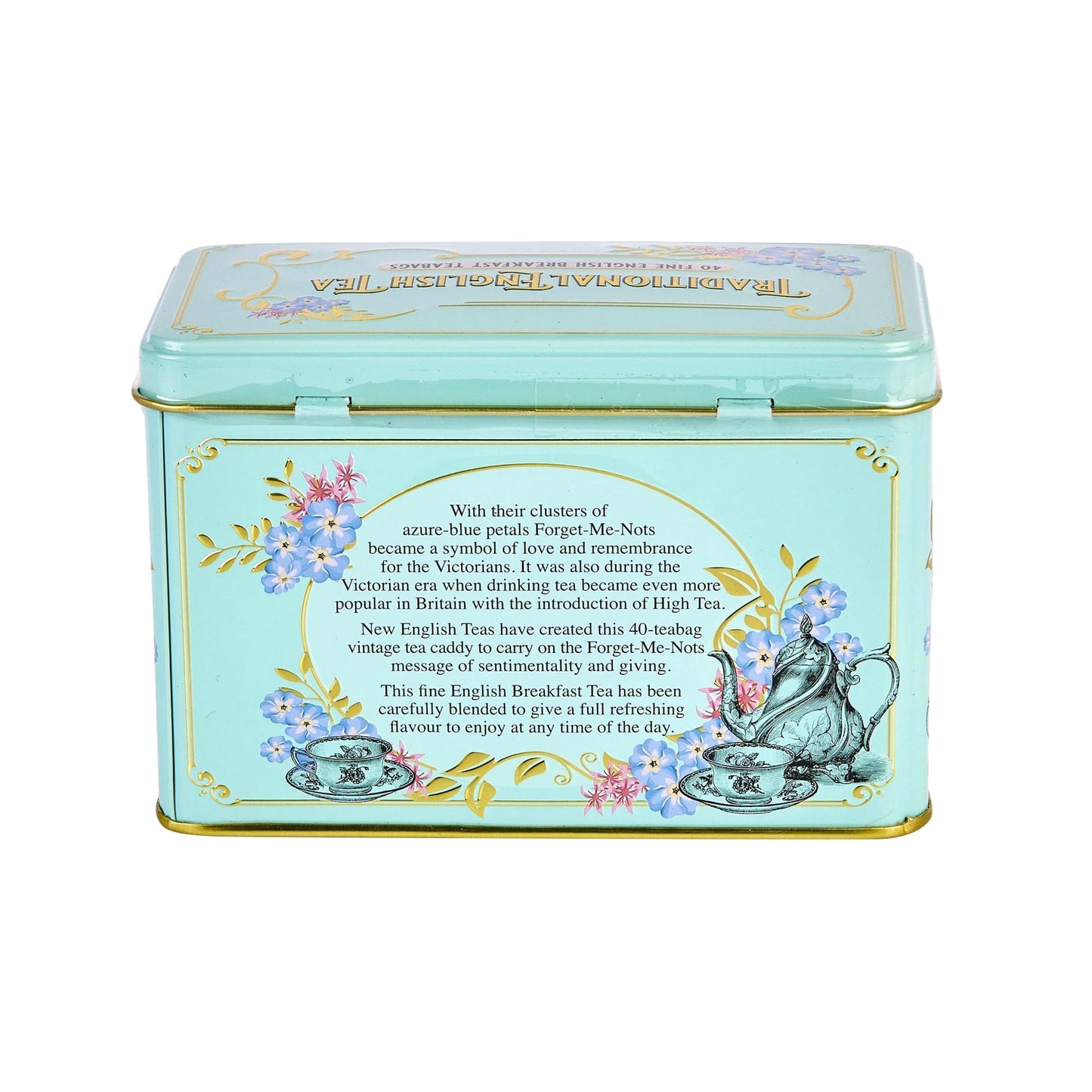 Vintage Victorian Classic Tea Tin - Mint Green - New English Teas