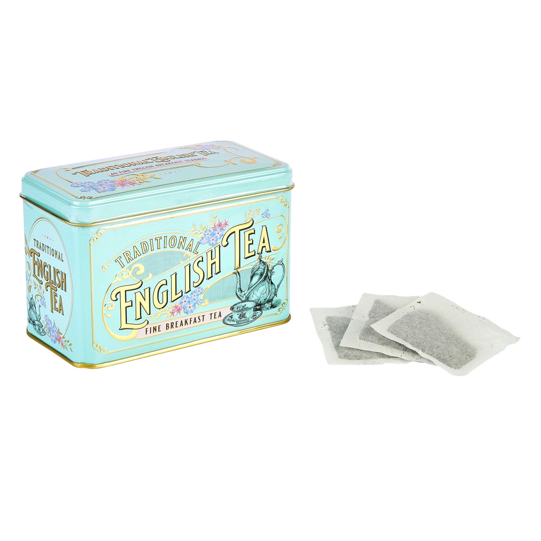 Vintage Victorian Classic Tea Tin - Mint Green - New English Teas