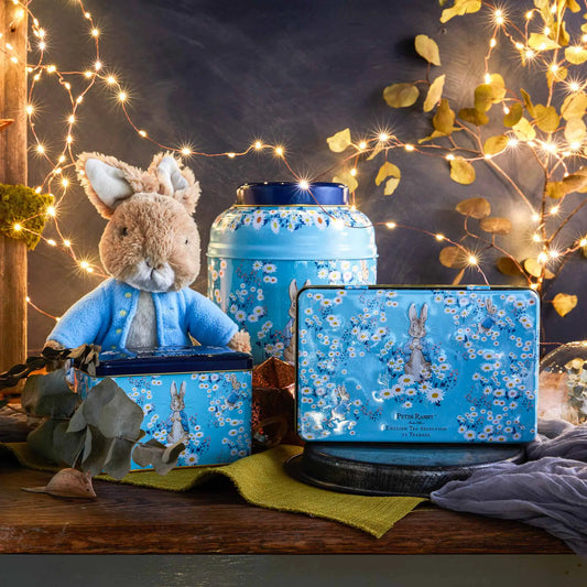 Peter Rabbit 'Daisies' Tea Tin & Caddy Bundle